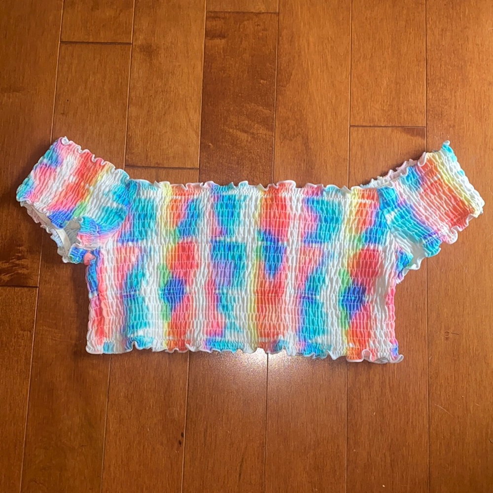 PINK off the shoulder swim top